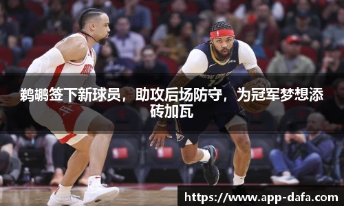 鹈鹕签下新球员，助攻后场防守，为冠军梦想添砖加瓦